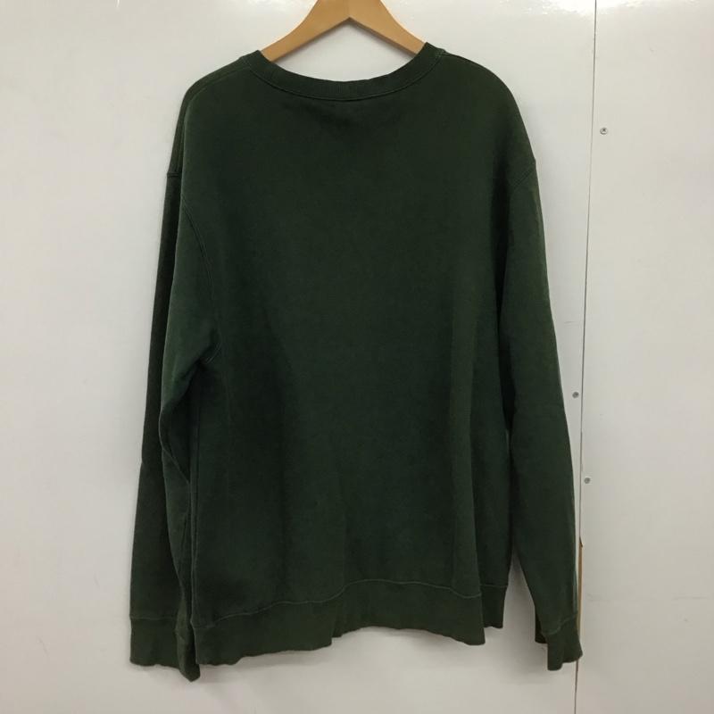 ハフ HUF トレーナー 長袖 長袖トレーナー スウェット クルーネック プルオーバー XL ロゴ、文字 緑 / グリーン /  メンズ USED 古着 中古 10150606