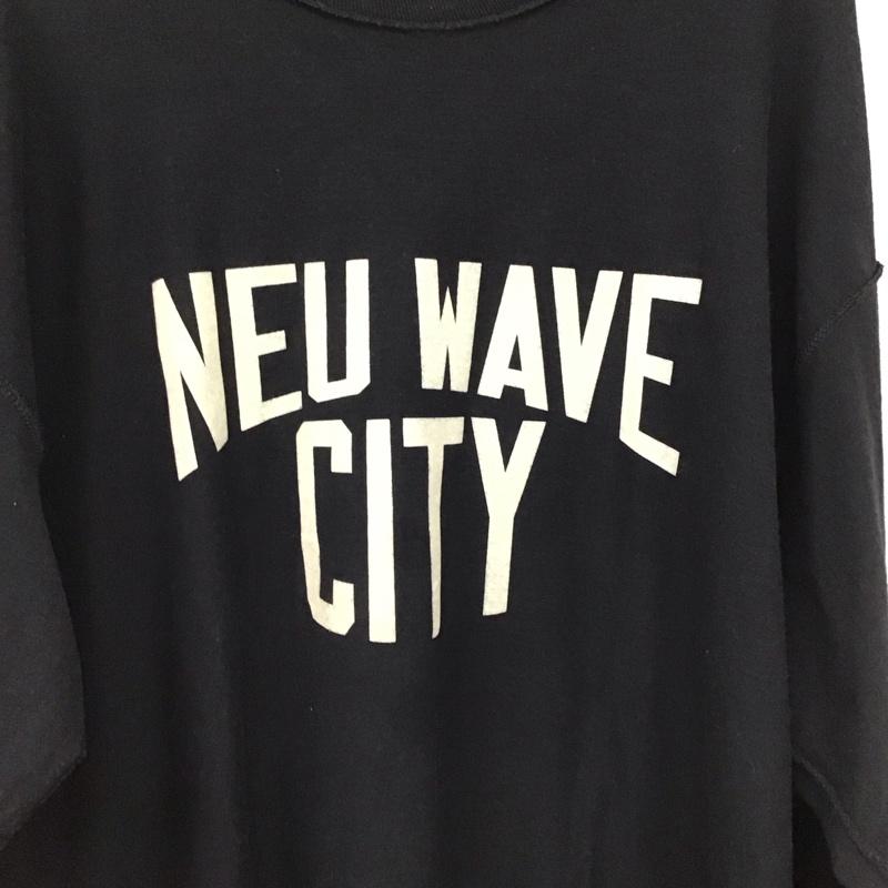 イズネス ミュージック ISNESS MUSIC カットソー 長袖 長袖カットソー プリントTシャツ クルーネック FREE ロゴ、文字 黒 / ブラック /  メンズ USED 古着 中古 10150613