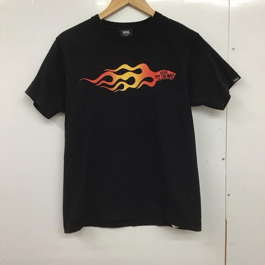 バンズ VANS Tシャツ 半袖 半袖カットソー プリントTシャツ クルーネックカットソー S ロゴ、文字 黒 / ブラック /  メンズ USED 古着 中古 10150617