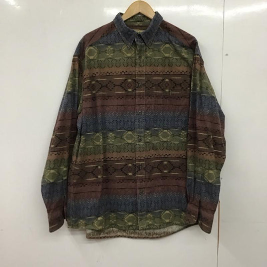 古着 USED シャツ、ブラウス 長袖 長袖シャツ プリントシャツ カラーシャツ ボタンダウンシャツ L プリント マルチカラー / マルチカラー /  メンズ USED 古着 中古 10150618