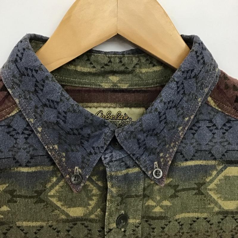古着 USED シャツ、ブラウス 長袖 長袖シャツ プリントシャツ カラーシャツ ボタンダウンシャツ L プリント マルチカラー / マルチカラー /  メンズ USED 古着 中古 10150618