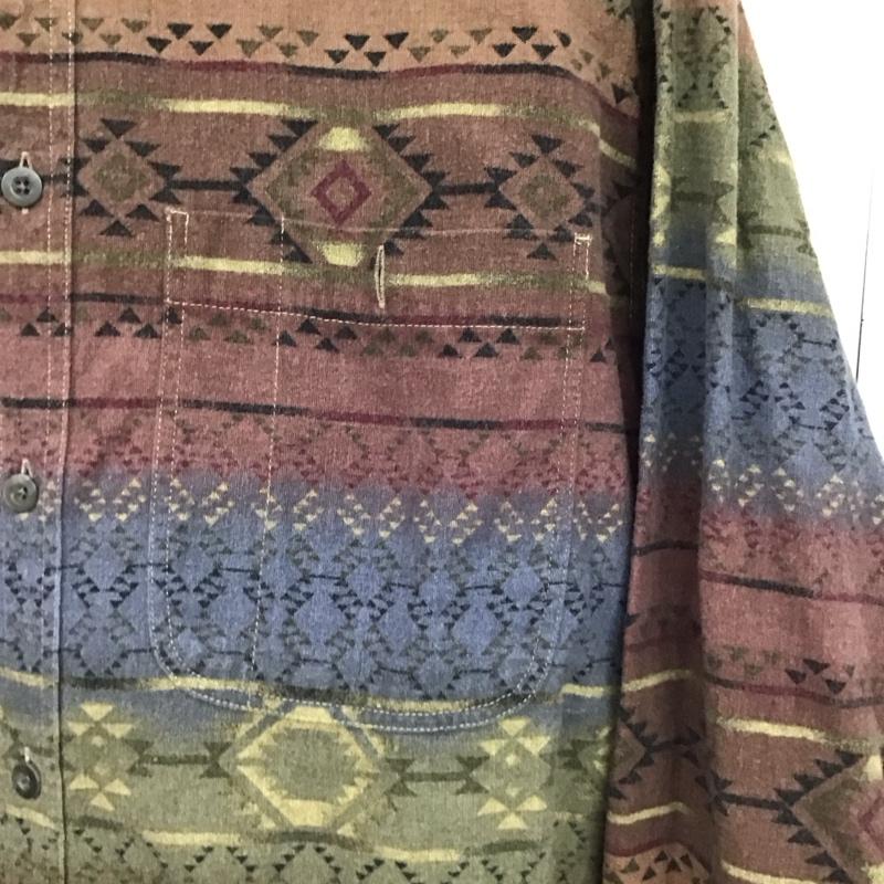 古着 USED シャツ、ブラウス 長袖 長袖シャツ プリントシャツ カラーシャツ ボタンダウンシャツ L プリント マルチカラー / マルチカラー /  メンズ USED 古着 中古 10150618