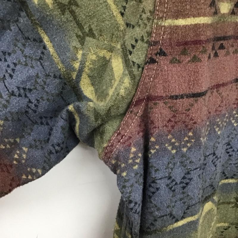 古着 USED シャツ、ブラウス 長袖 長袖シャツ プリントシャツ カラーシャツ ボタンダウンシャツ L プリント マルチカラー / マルチカラー /  メンズ USED 古着 中古 10150618