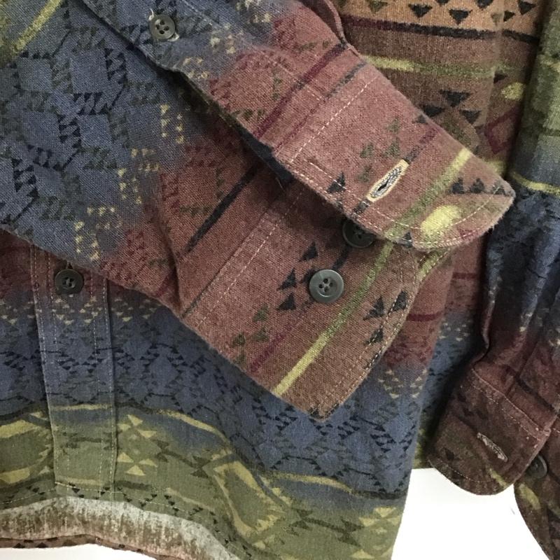 古着 USED シャツ、ブラウス 長袖 長袖シャツ プリントシャツ カラーシャツ ボタンダウンシャツ L プリント マルチカラー / マルチカラー /  メンズ USED 古着 中古 10150618