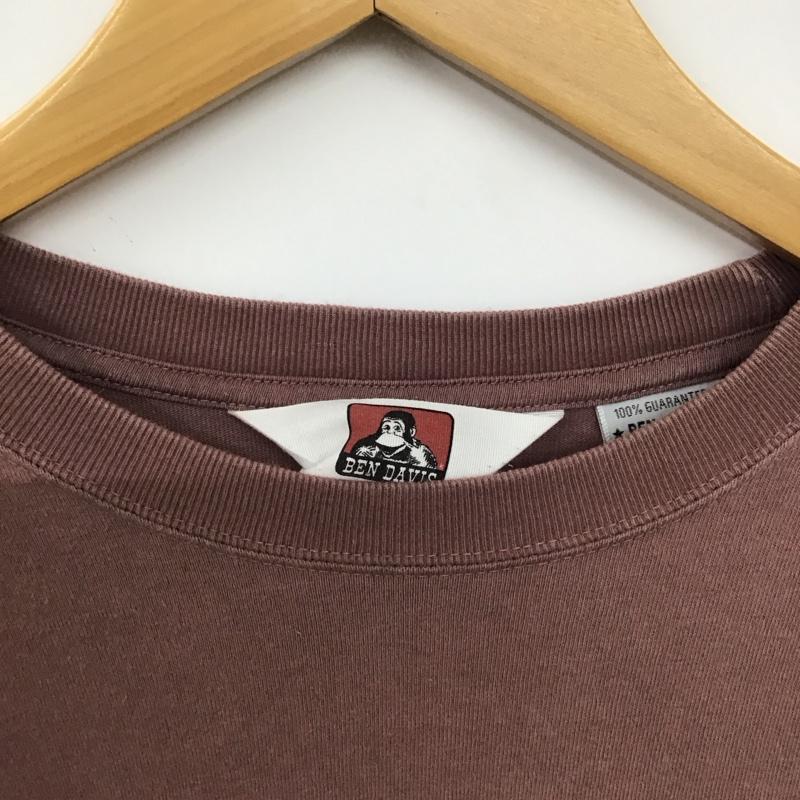 ベンデイビス BEN DAVIS カットソー 長袖 長袖カットソー プリントカットソー クルーネック L ロゴ、文字 紫 / パープル /  メンズ USED 古着 中古 10150625