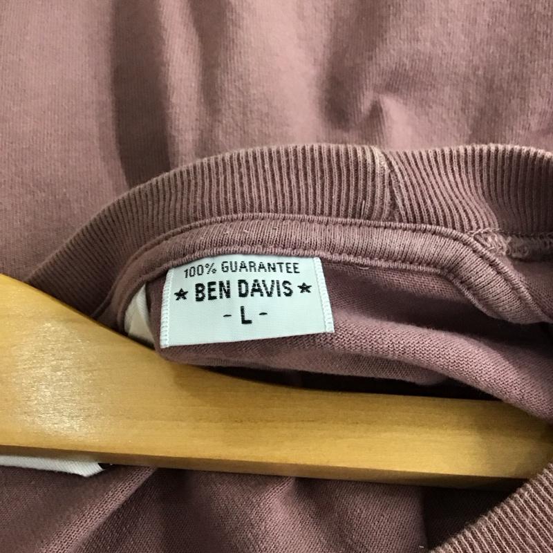 ベンデイビス BEN DAVIS カットソー 長袖 長袖カットソー プリントカットソー クルーネック L ロゴ、文字 紫 / パープル /  メンズ USED 古着 中古 10150625