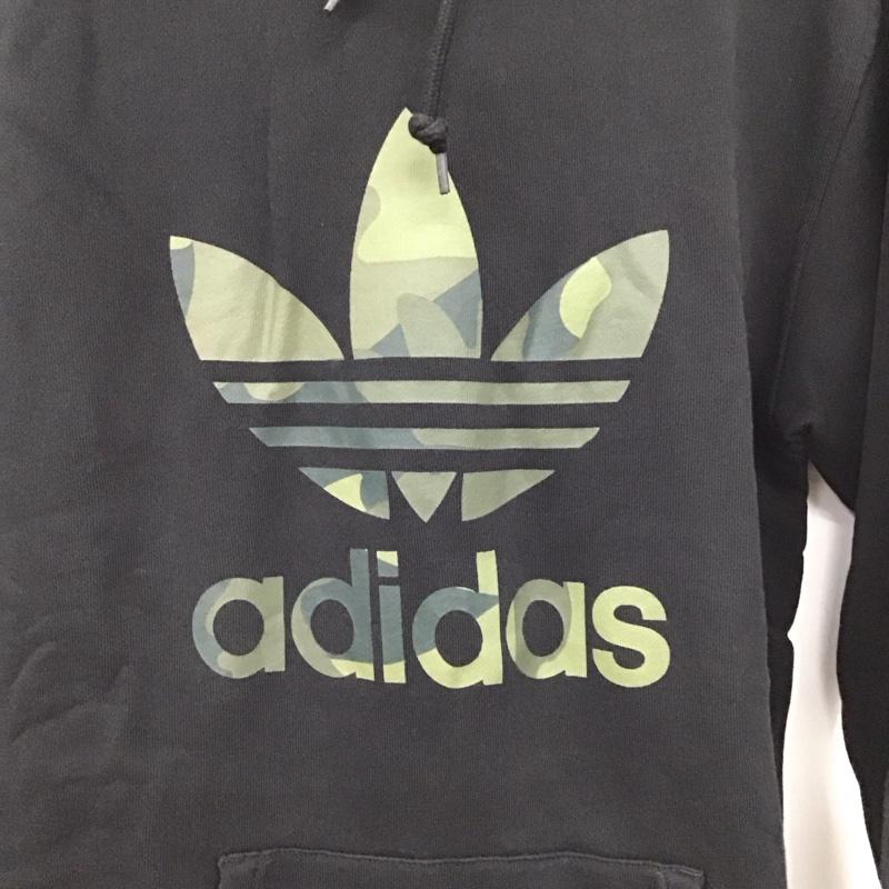 アディダス adidas パーカー 長袖 fm3358 長袖パーカー プルオーバーパーカー ロゴ、文字 黒 / ブラック /  メンズ USED 古着 中古 10150627