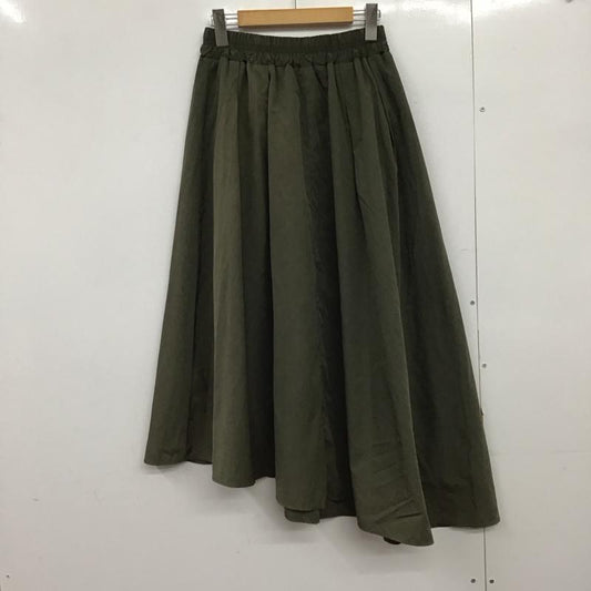 ニコアンド niko and... スカート ロングスカート M 無地 カーキ / カーキ /  レディース USED 古着 中古 10150637