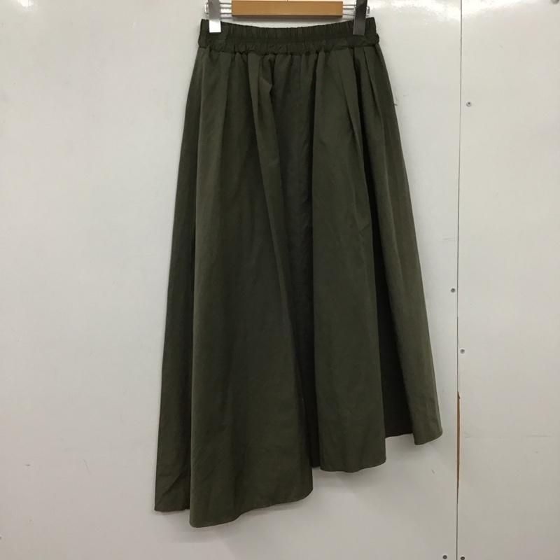 ニコアンド niko and... スカート ロングスカート M 無地 カーキ / カーキ /  レディース USED 古着 中古 10150637