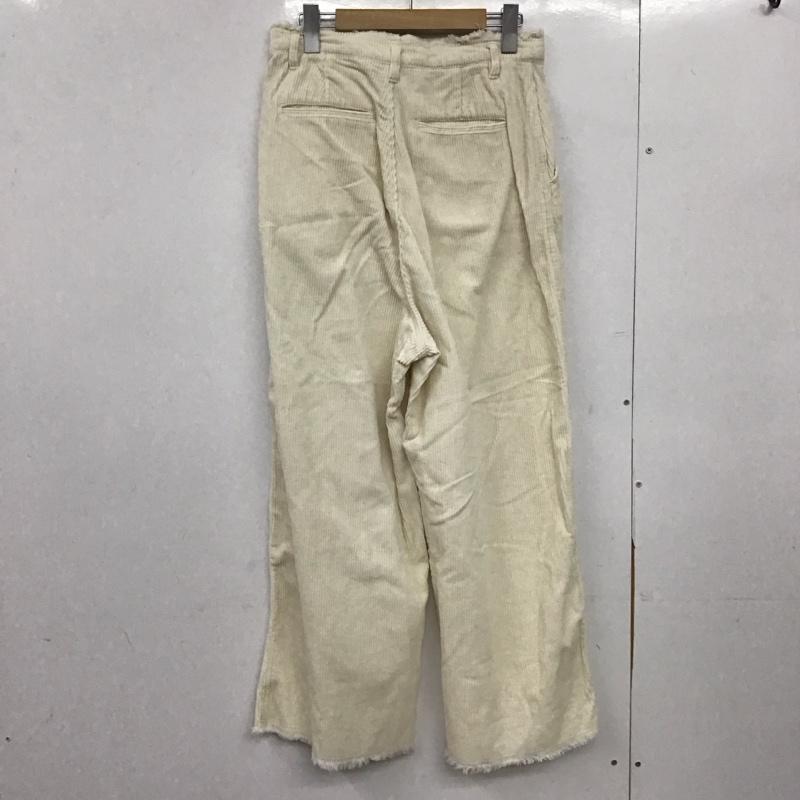 ニコアンド niko and... ボトムス ボトムス st75cl01ad ワイドパンツ コーデュロイ フリンジパンツ L 無地 白 / ホワイト /  レディース USED 古着 中古 10150639