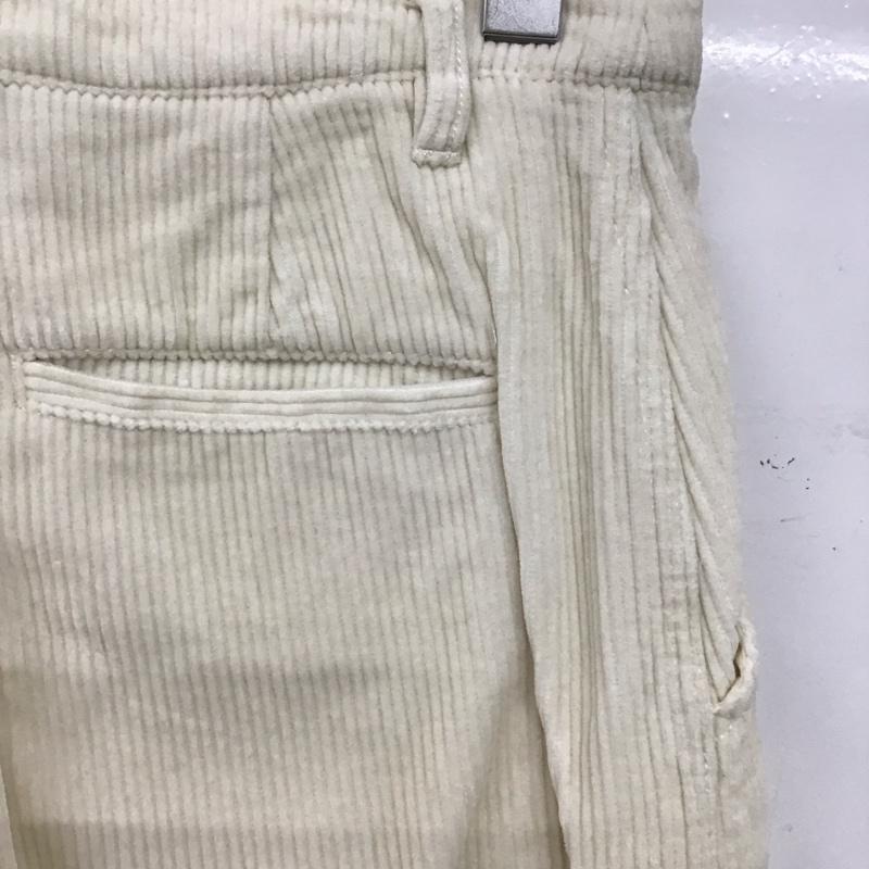 ニコアンド niko and... ボトムス ボトムス st75cl01ad ワイドパンツ コーデュロイ フリンジパンツ L 無地 白 / ホワイト /  レディース USED 古着 中古 10150639
