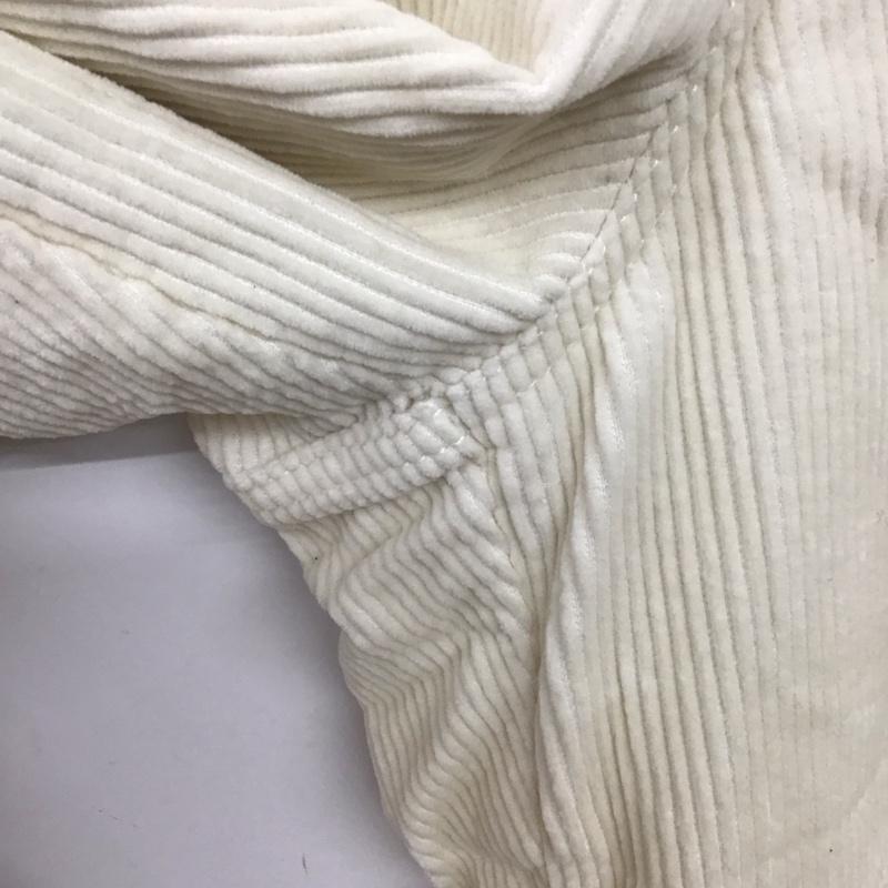 ニコアンド niko and... ボトムス ボトムス st75cl01ad ワイドパンツ コーデュロイ フリンジパンツ L 無地 白 / ホワイト /  レディース USED 古着 中古 10150639