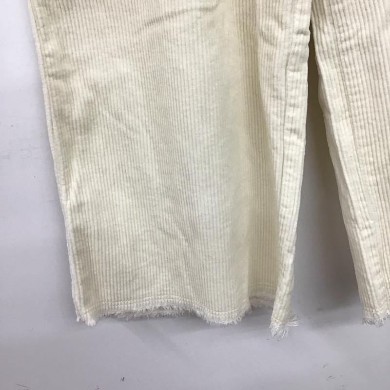 ニコアンド niko and... ボトムス ボトムス st75cl01ad ワイドパンツ コーデュロイ フリンジパンツ L 無地 白 / ホワイト /  レディース USED 古着 中古 10150639