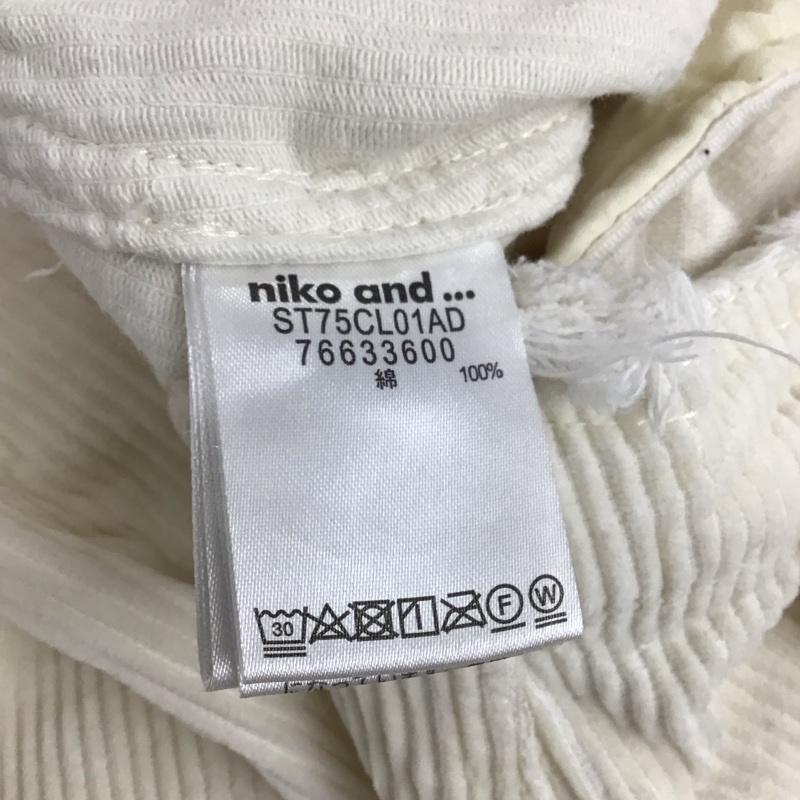 ニコアンド niko and... ボトムス ボトムス st75cl01ad ワイドパンツ コーデュロイ フリンジパンツ L 無地 白 / ホワイト /  レディース USED 古着 中古 10150639