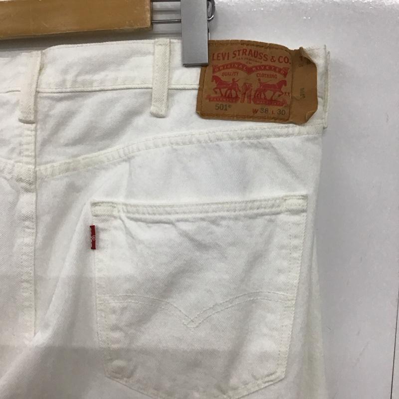 リーバイストラウスアンドコー Levi Strauss & co. パンツ デニム、ジーンズ デニムパンツ ワイドパンツ カジュアルパンツ 38 無地 白 / ホワイト /  メンズ USED 古着 中古 10150644