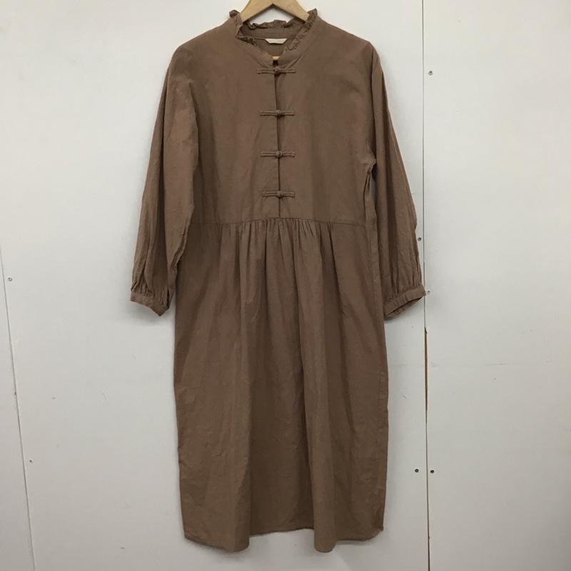 エヘカソポ ehka sopo ワンピース ロングスカート FREE 無地 茶 / ブラウン /  レディース USED 古着 中古 10150646