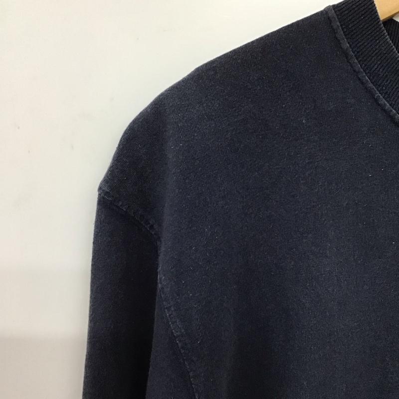 カーハート Carhartt カットソー 長袖 長袖カットソー クルーネックカットソー プリントカットソー M ロゴ、文字 紺 / ネイビー /  メンズ USED 古着 中古 10150659