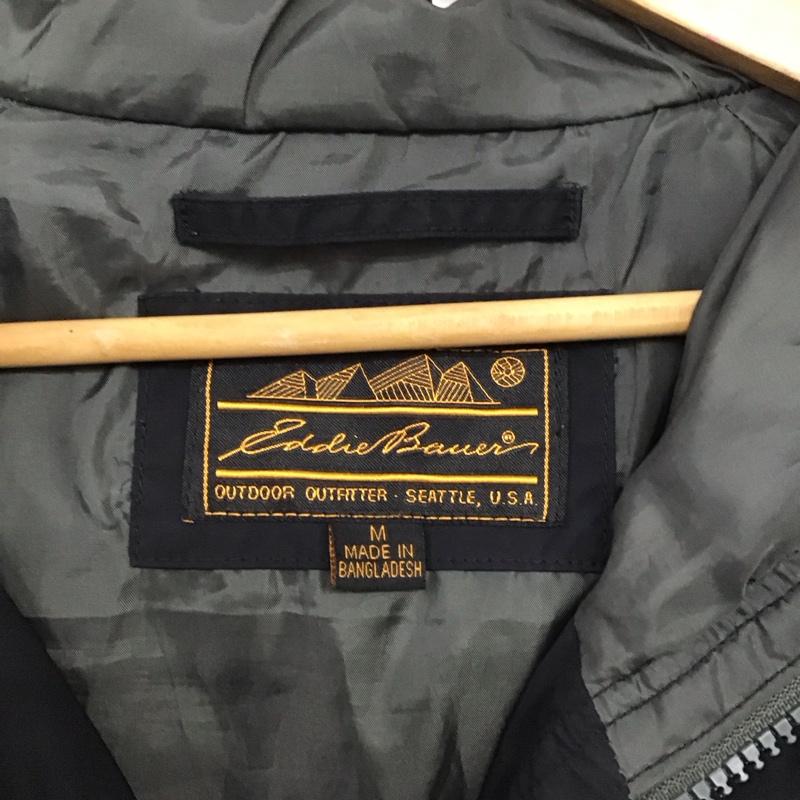 エディーバウアー Eddie Bauer ジャケット、上着 ジャンパー、ブルゾン ジップアップジャケット ナイロンジャケット アウター M 無地 黒 / ブラック /  メンズ USED 古着 中古 10150676