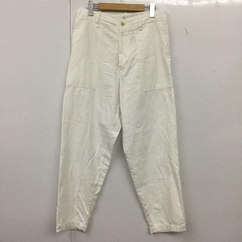 ワイズ Y s パンツ ワークパンツ、ペインターパンツ HICKORY ABSTRACT PAINT PANTS yu-p01-017 2 無地 白 / ホワイト /  メンズ USED 古着 中古 10150683