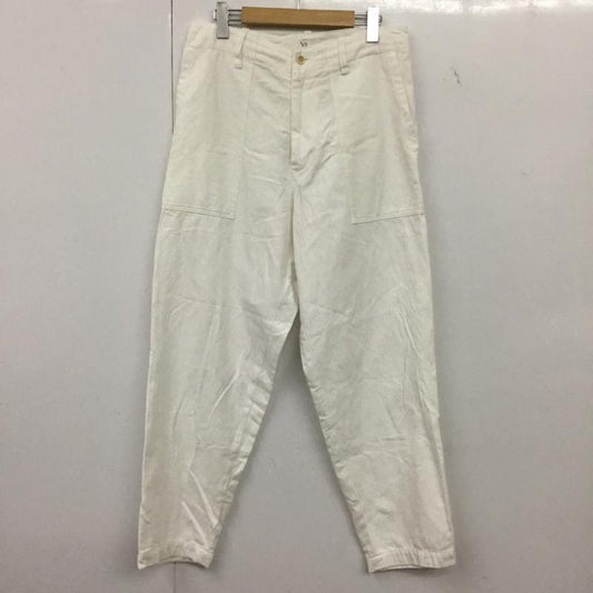 ワイズ Y s パンツ ワークパンツ、ペインターパンツ HICKORY ABSTRACT PAINT PANTS yu-p01-017 2 無地 白 / ホワイト /  メンズ USED 古着 中古 10150683