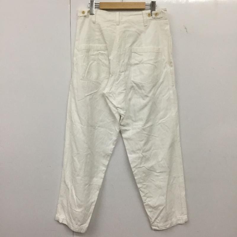 ワイズ Y s パンツ ワークパンツ、ペインターパンツ HICKORY ABSTRACT PAINT PANTS yu-p01-017 2 無地 白 / ホワイト /  メンズ USED 古着 中古 10150683