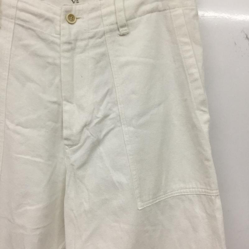 ワイズ Y s パンツ ワークパンツ、ペインターパンツ HICKORY ABSTRACT PAINT PANTS yu-p01-017 2 無地 白 / ホワイト /  メンズ USED 古着 中古 10150683