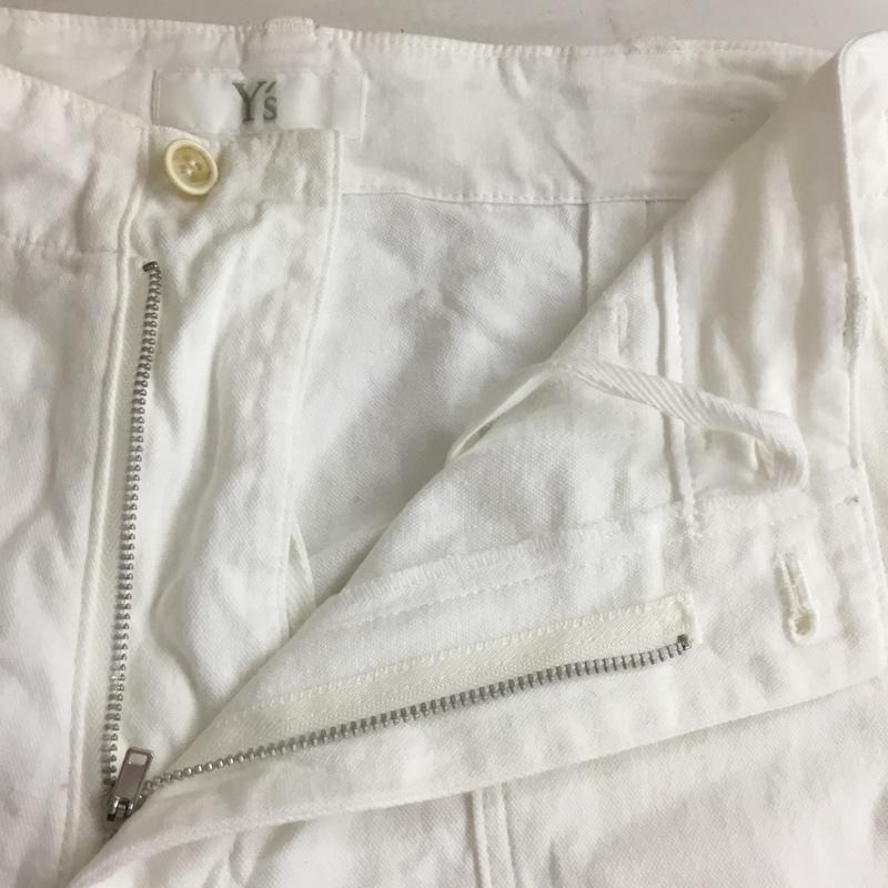 ワイズ Y s パンツ ワークパンツ、ペインターパンツ HICKORY ABSTRACT PAINT PANTS yu-p01-017 2 無地 白 / ホワイト /  メンズ USED 古着 中古 10150683