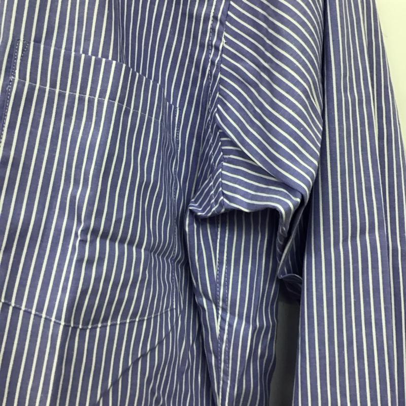 ウ゛ァンヒューゼン VANHEUSEN シャツ、ブラウス 長袖 長袖シャツ ストライプシャツ カラーシャツ ストライプ 白 / ホワイト / X 青 / ブルー /  メンズ USED 古着 中古 10150684