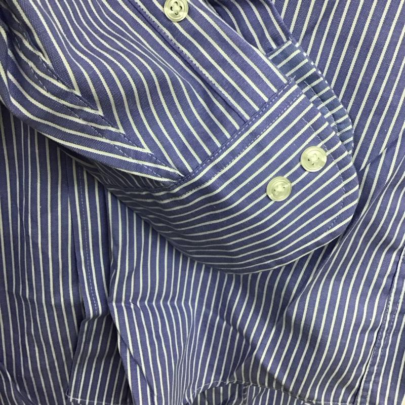 ウ゛ァンヒューゼン VANHEUSEN シャツ、ブラウス 長袖 長袖シャツ ストライプシャツ カラーシャツ ストライプ 白 / ホワイト / X 青 / ブルー /  メンズ USED 古着 中古 10150684