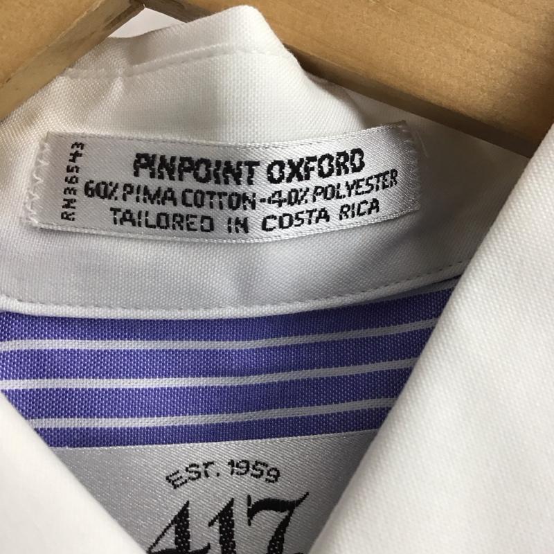 ウ゛ァンヒューゼン VANHEUSEN シャツ、ブラウス 長袖 長袖シャツ ストライプシャツ カラーシャツ ストライプ 白 / ホワイト / X 青 / ブルー /  メンズ USED 古着 中古 10150684