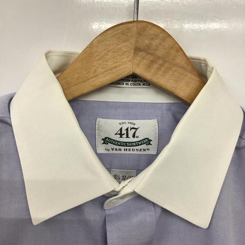 ウ゛ァンヒューゼン VANHEUSEN シャツ、ブラウス 長袖 長袖シャツ 無地シャツ カラーシャツ 無地 水色 / ライトブルー /  メンズ USED 古着 中古 10150686