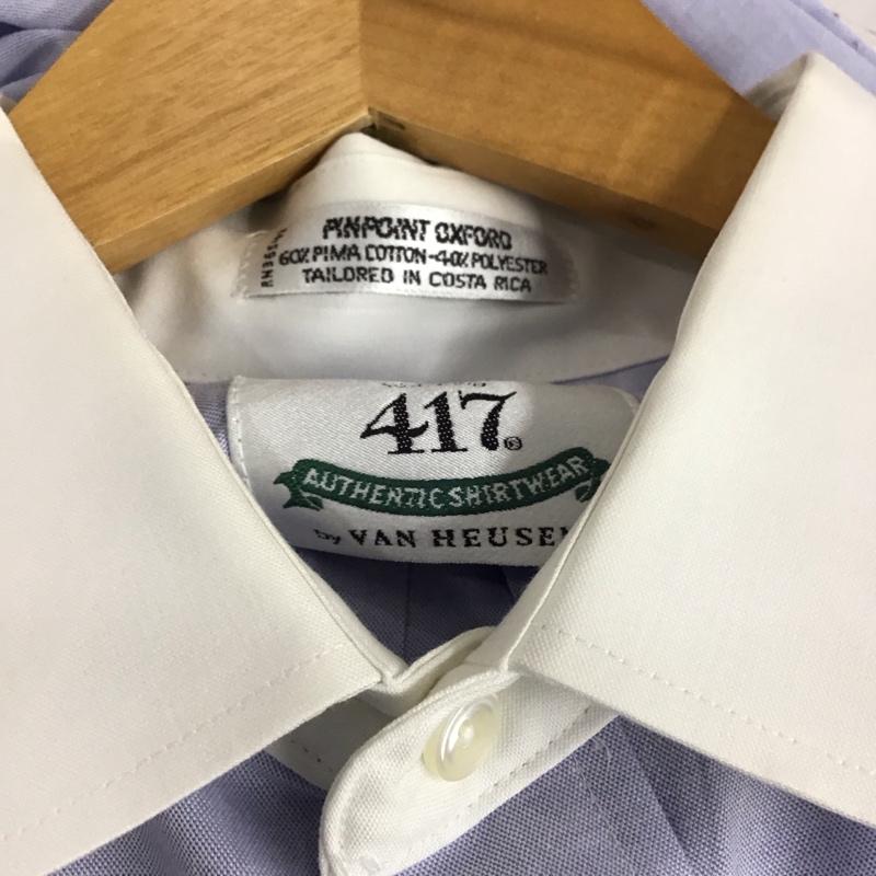 ウ゛ァンヒューゼン VANHEUSEN シャツ、ブラウス 長袖 長袖シャツ 無地シャツ カラーシャツ 無地 水色 / ライトブルー /  メンズ USED 古着 中古 10150686