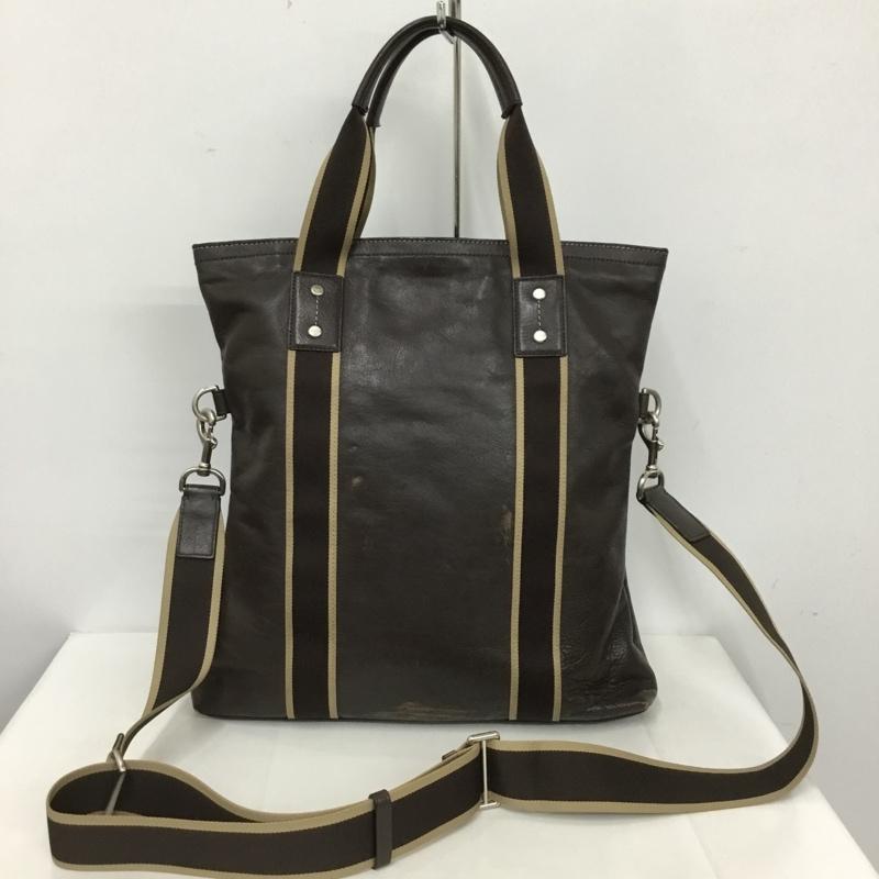 コーチ COACH トートバッグ トートバッグ F70558 ヘリテージウェブ ショルダー 2WAY ロゴ、文字 ダークブラウン / ダークブラウン /  メンズ USED 古着 中古 10150691