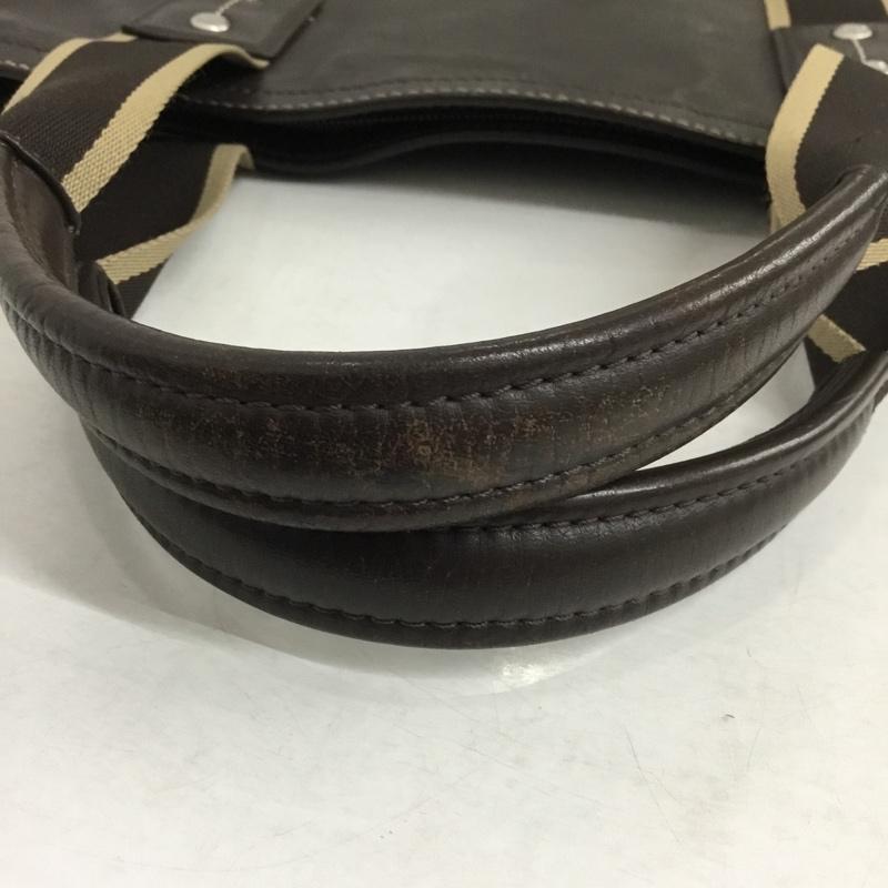 コーチ COACH トートバッグ トートバッグ F70558 ヘリテージウェブ ショルダー 2WAY ロゴ、文字 ダークブラウン / ダークブラウン /  メンズ USED 古着 中古 10150691