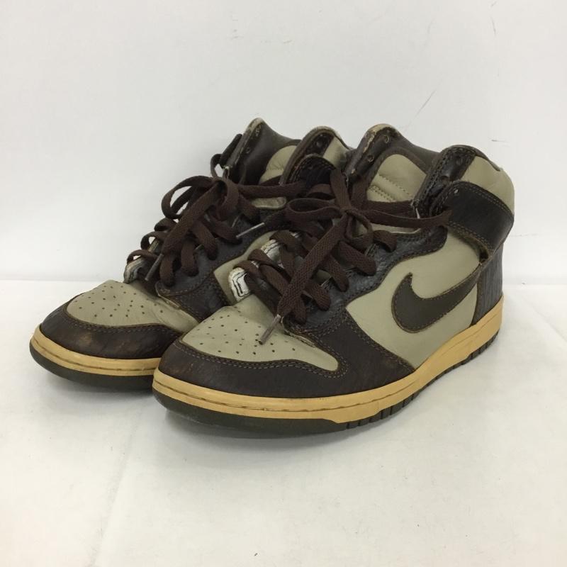 ナイキ NIKE スニーカー スニーカー 306968 221 DUNK HIGH PREMIUM 26.5cm 26.5cm ロゴ、文字 ダークブラウン / ダークブラウン / X カーキ / カーキ /  メンズ USED 古着 中古 10150693
