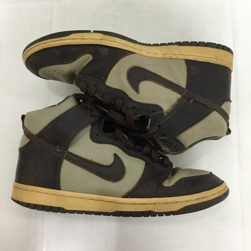 ナイキ NIKE スニーカー スニーカー 306968 221 DUNK HIGH PREMIUM 26.5cm 26.5cm ロゴ、文字 ダークブラウン / ダークブラウン / X カーキ / カーキ /  メンズ USED 古着 中古 10150693