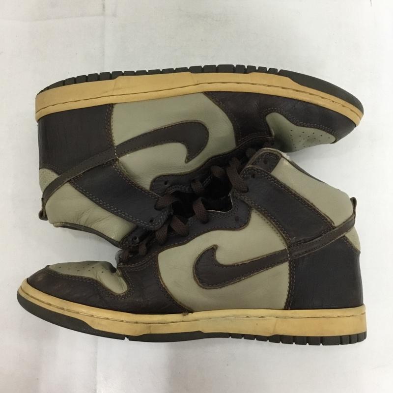 ナイキ NIKE スニーカー スニーカー 306968 221 DUNK HIGH PREMIUM 26.5cm 26.5cm ロゴ、文字 ダークブラウン / ダークブラウン / X カーキ / カーキ /  メンズ USED 古着 中古 10150693