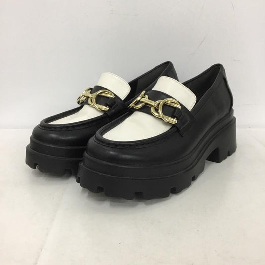 アズールバイマウジー AZUL BY MOUSSY ローファー ローファー ダブルリングメタルトラックソールローファー 厚底 L 無地 黒 / ブラック / X 白 / ホワイト /  レディース USED 古着 中古 10150695