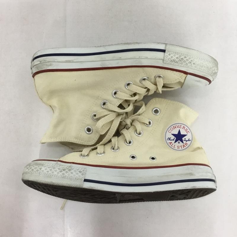 コンバース CONVERSE スニーカー スニーカー 1608 ALL STAR ハイカット 23cm 23.0cm ロゴ、文字 アイボリー / アイボリー /  レディース USED 古着 中古 10150697