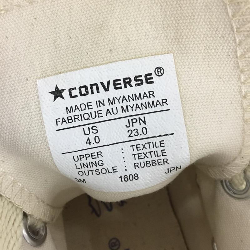 コンバース CONVERSE スニーカー スニーカー 1608 ALL STAR ハイカット 23cm 23.0cm ロゴ、文字 アイボリー / アイボリー /  レディース USED 古着 中古 10150697