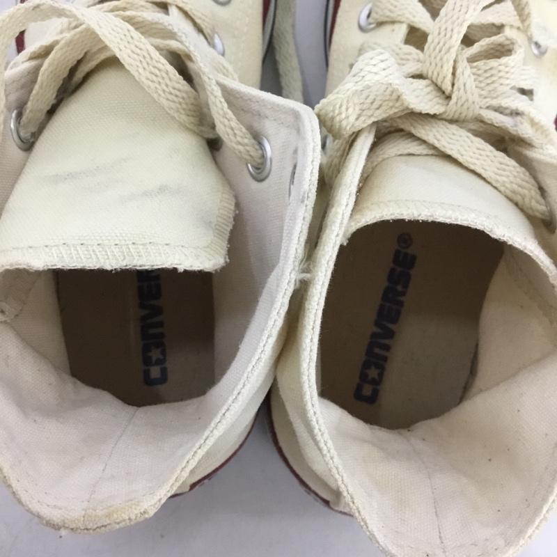 コンバース CONVERSE スニーカー スニーカー 1608 ALL STAR ハイカット 23cm 23.0cm ロゴ、文字 アイボリー / アイボリー /  レディース USED 古着 中古 10150697