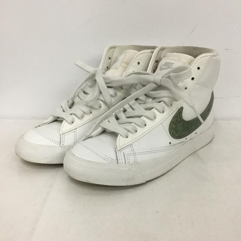 ナイキ NIKE スニーカー スニーカー DH4399 100 WMNS BLAZER MID 77 23cm 23.0cm ロゴ、文字 白 / ホワイト / X 薄緑 / ライトグリーン /  レディース USED 古着 中古 10150700
