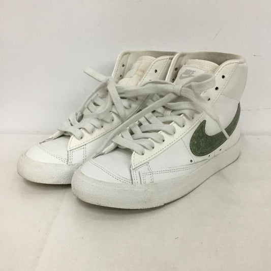 ナイキ NIKE スニーカー スニーカー DH4399 100 WMNS BLAZER MID 77 23cm 23.0cm ロゴ、文字 白 / ホワイト / X 薄緑 / ライトグリーン /  レディース USED 古着 中古 10150700