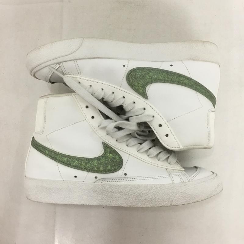 ナイキ NIKE スニーカー スニーカー DH4399 100 WMNS BLAZER MID 77 23cm 23.0cm ロゴ、文字 白 / ホワイト / X 薄緑 / ライトグリーン /  レディース USED 古着 中古 10150700
