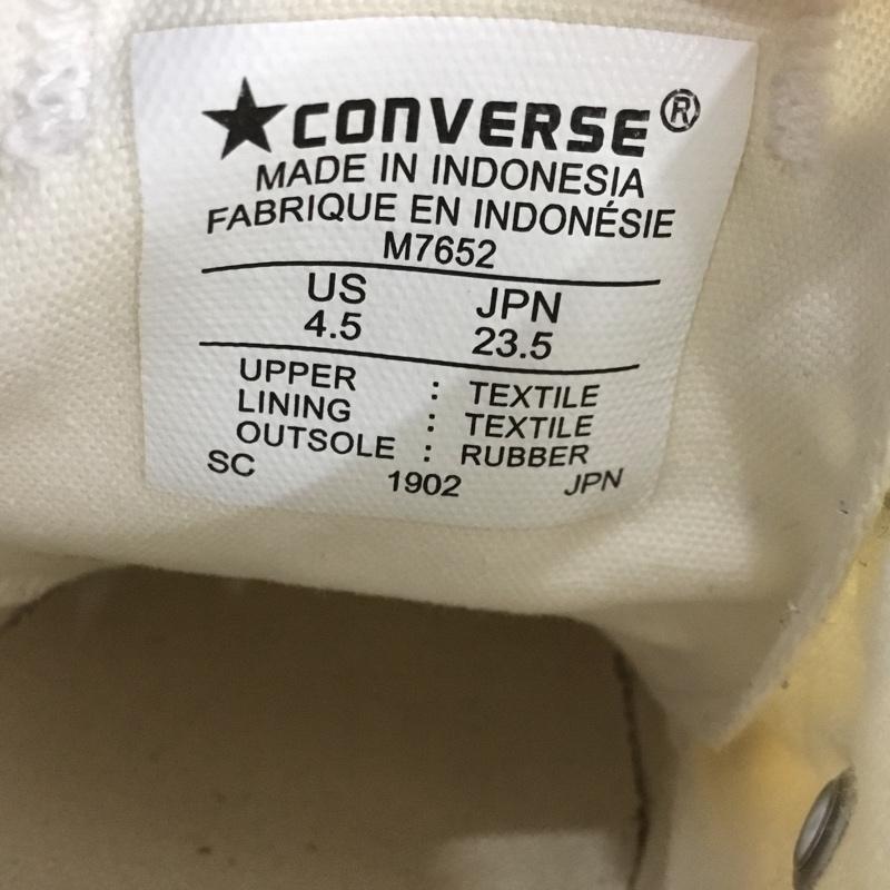 コンバース CONVERSE スニーカー スニーカー 1902 ローカット All Star 23.5cm 23.5cm ロゴ、文字 白 / ホワイト /  レディース USED 古着 中古 10150702