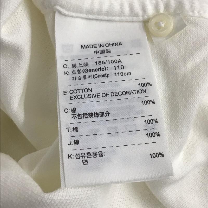 ナイキ NIKE ポロシャツ 半袖 半袖ポロシャツ カラーシャツ 半袖カットソー XXL ロゴ、文字 白 / ホワイト /  メンズ USED 古着 中古 10150704