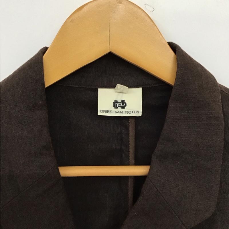 ドリスヴァンノッテン DRIES VAN NOTEN ジャケット、上着 ジャケット、ブレザー カジュアルジャケット アウター カラージャケット 46 刺繍 茶 / ブラウン /  メンズ USED 古着 中古 10150711