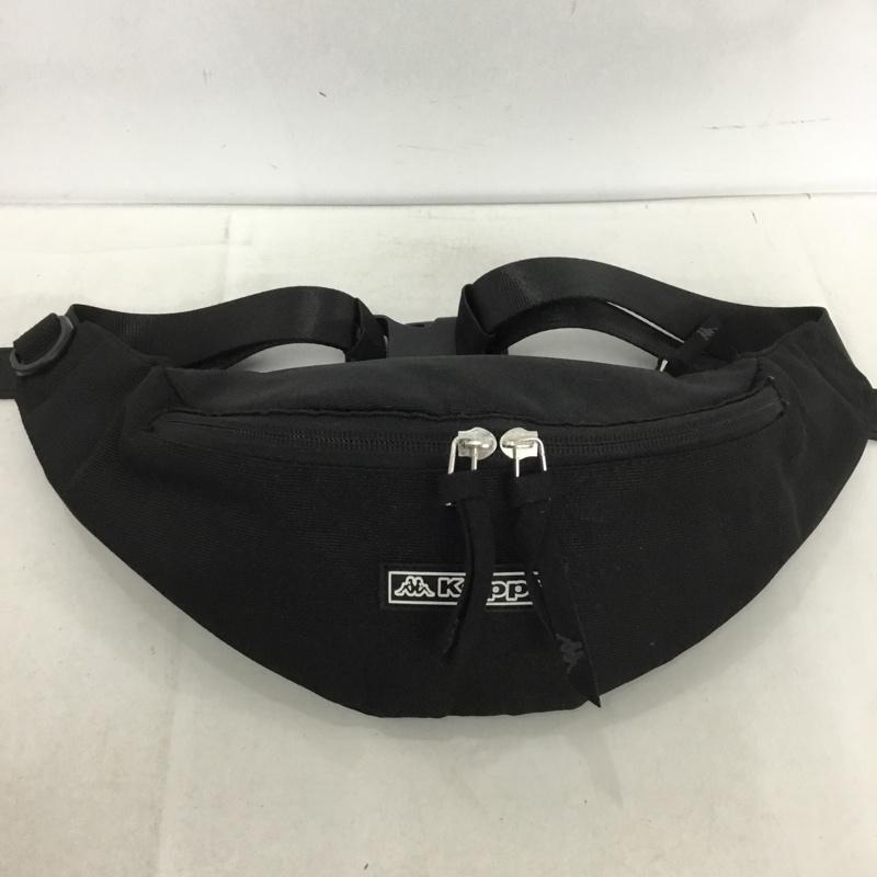 カッパ Kappa ウエストバッグ ウエストバッグ ウエストポーチ ボディバッグ ロゴ、文字 黒 / ブラック /  メンズ USED 古着 中古 10150721