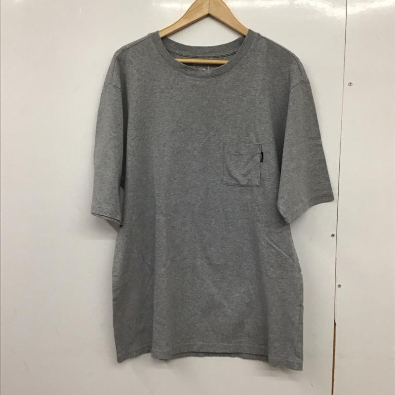 ザノースフェイス THE NORTH FACE Tシャツ 半袖 nt32408z コットンポケットTシャツ プリントTシャツ L ロゴ、文字 灰 / グレー /  メンズ USED 古着 中古 10150729