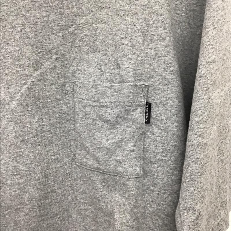 ザノースフェイス THE NORTH FACE Tシャツ 半袖 nt32408z コットンポケットTシャツ プリントTシャツ L ロゴ、文字 灰 / グレー /  メンズ USED 古着 中古 10150729